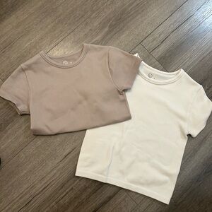 Gilly hicks baby tee, tan is XS white is S